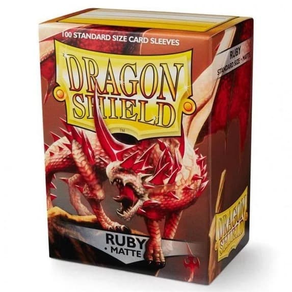 Dragon Shield: 100ct Standard Size Matte Ruby Sleeves