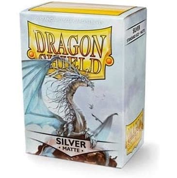 Dragon Shield Silver Protective Card Sleeves Matte, 100 Count